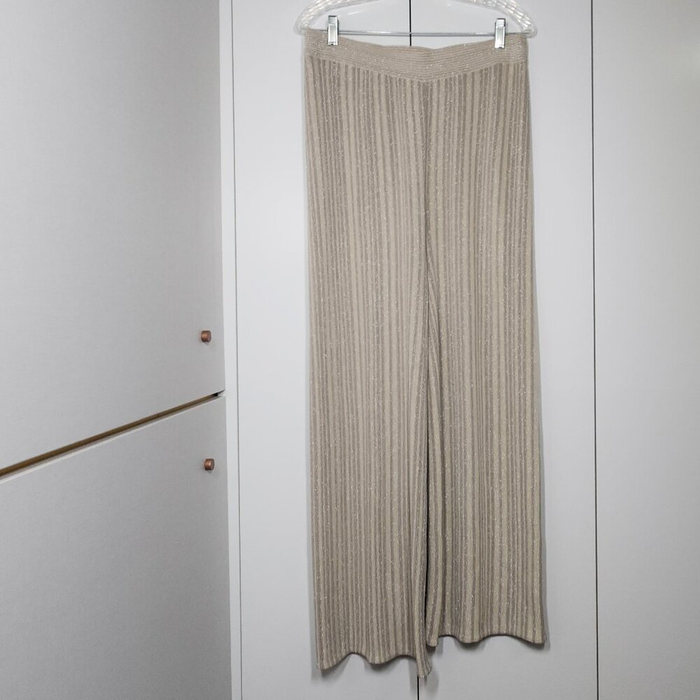 House of Harlow 1960 Stripped Silver/Metallic Pants Women's Size L